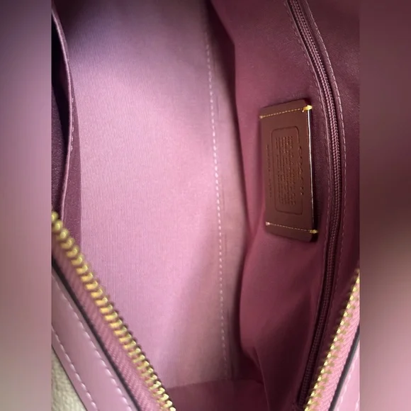 NWT Coach Rowan Satchel Bag In Signature Canvas With Heart Charm CDB21 - Picture 11 of 13